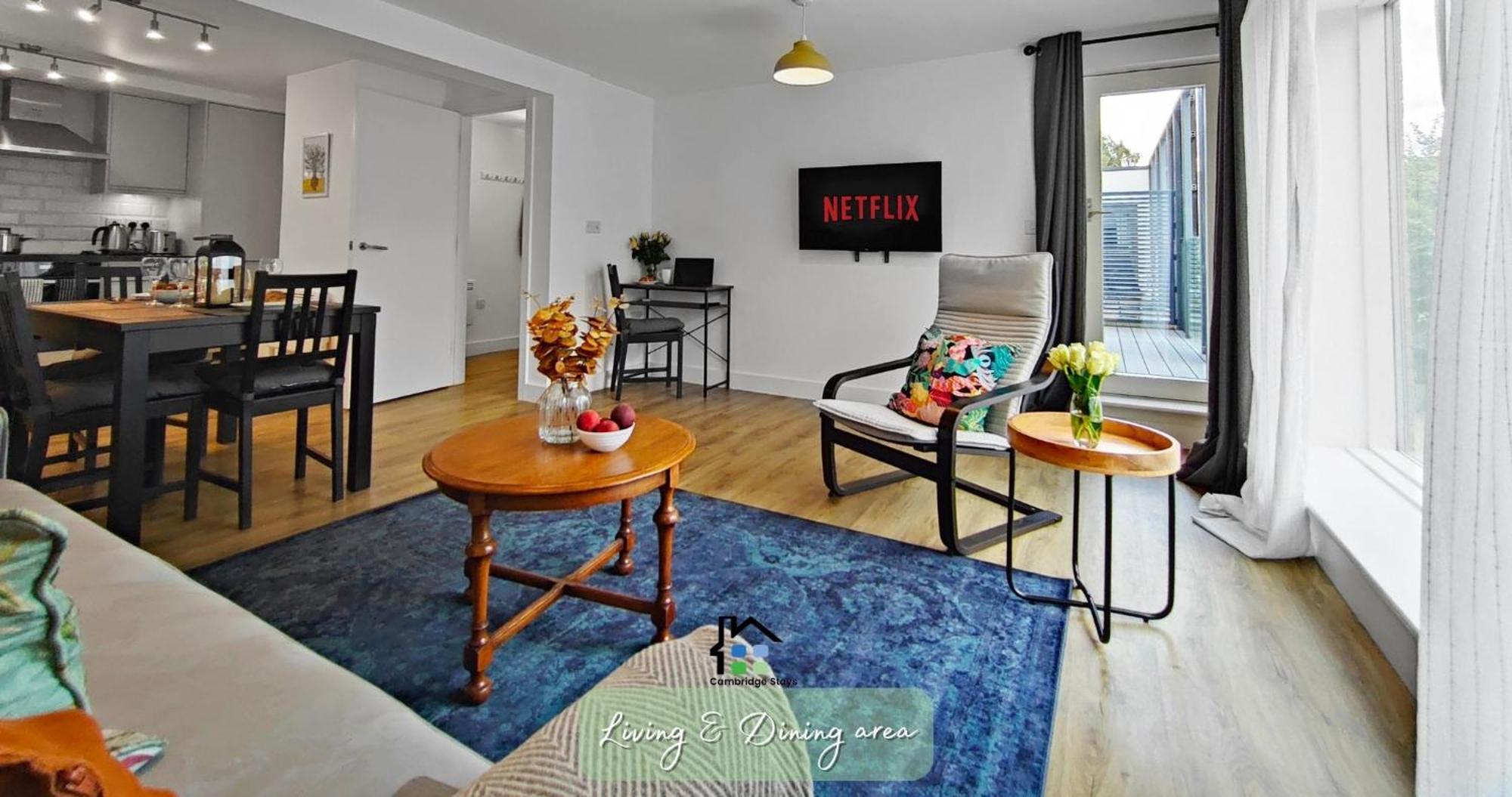 Cambridge Stays Riverside Apart Hotel With 2Br Flats At The City Centre-Parking-Balcony Exteriör bild